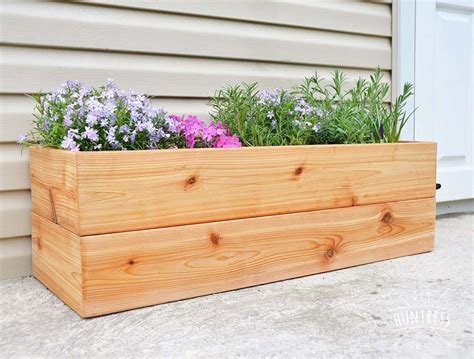 diy wood metal planter box|cedar planter box plans.